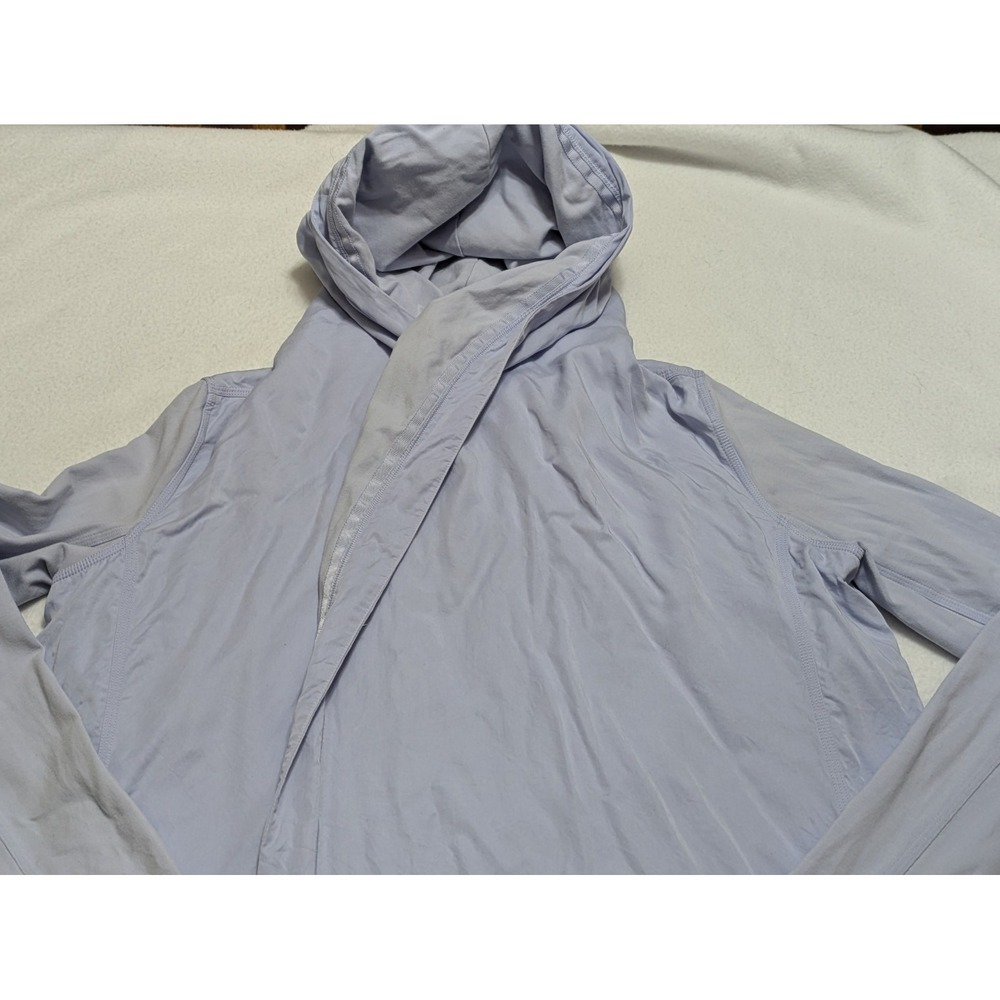 Lululemon Cardigan Blissed Out Wrap Hoodie Sz 8 Purple Lilac Tencel Yoga Active - Picture 2 of 16